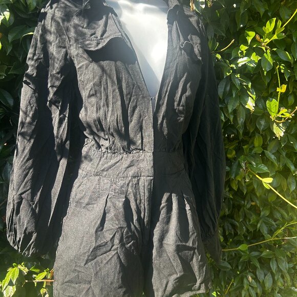 MuurSwagg I'm Faithful Romper- Black - Picture 1 of 4